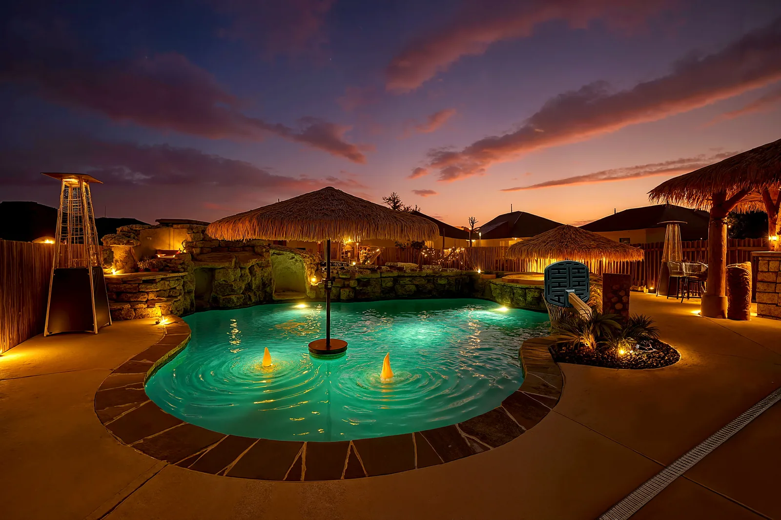 Custom gunite pool, Bertram TX