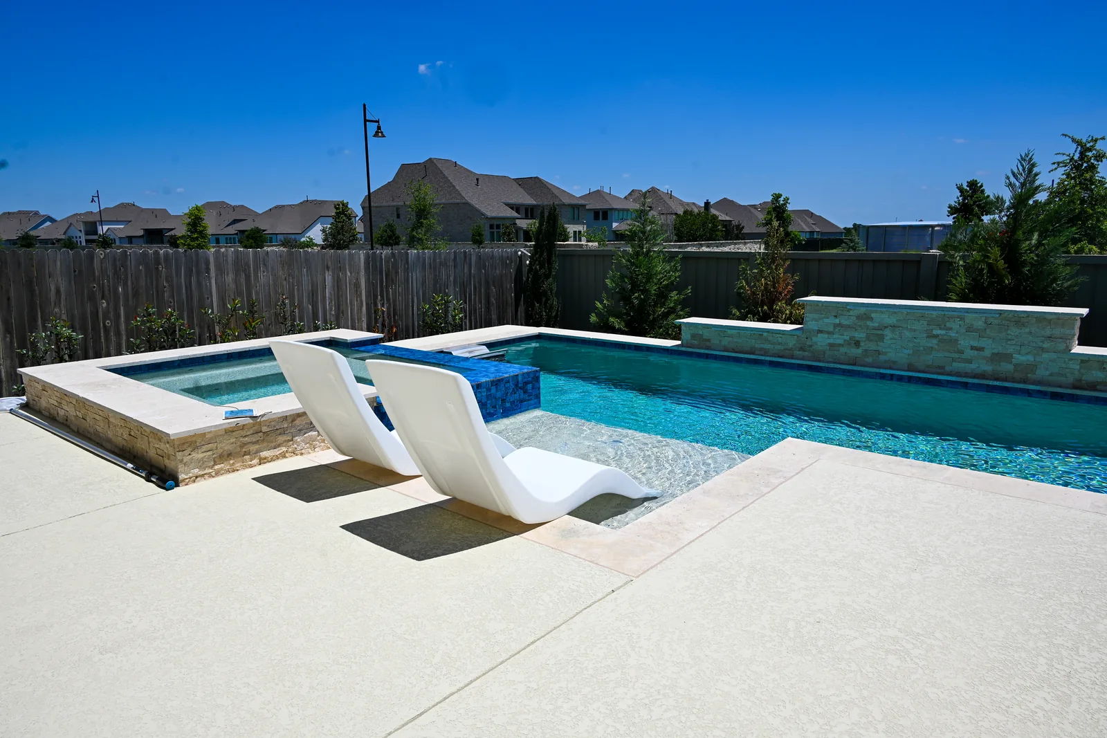 Custom gunite pool, Granite Shoals TX