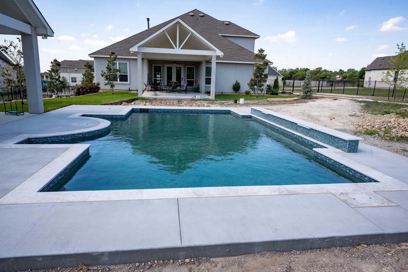 Custom gunite pool, Santa Rita Ranch — Liberty Hill TX